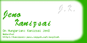 jeno kanizsai business card